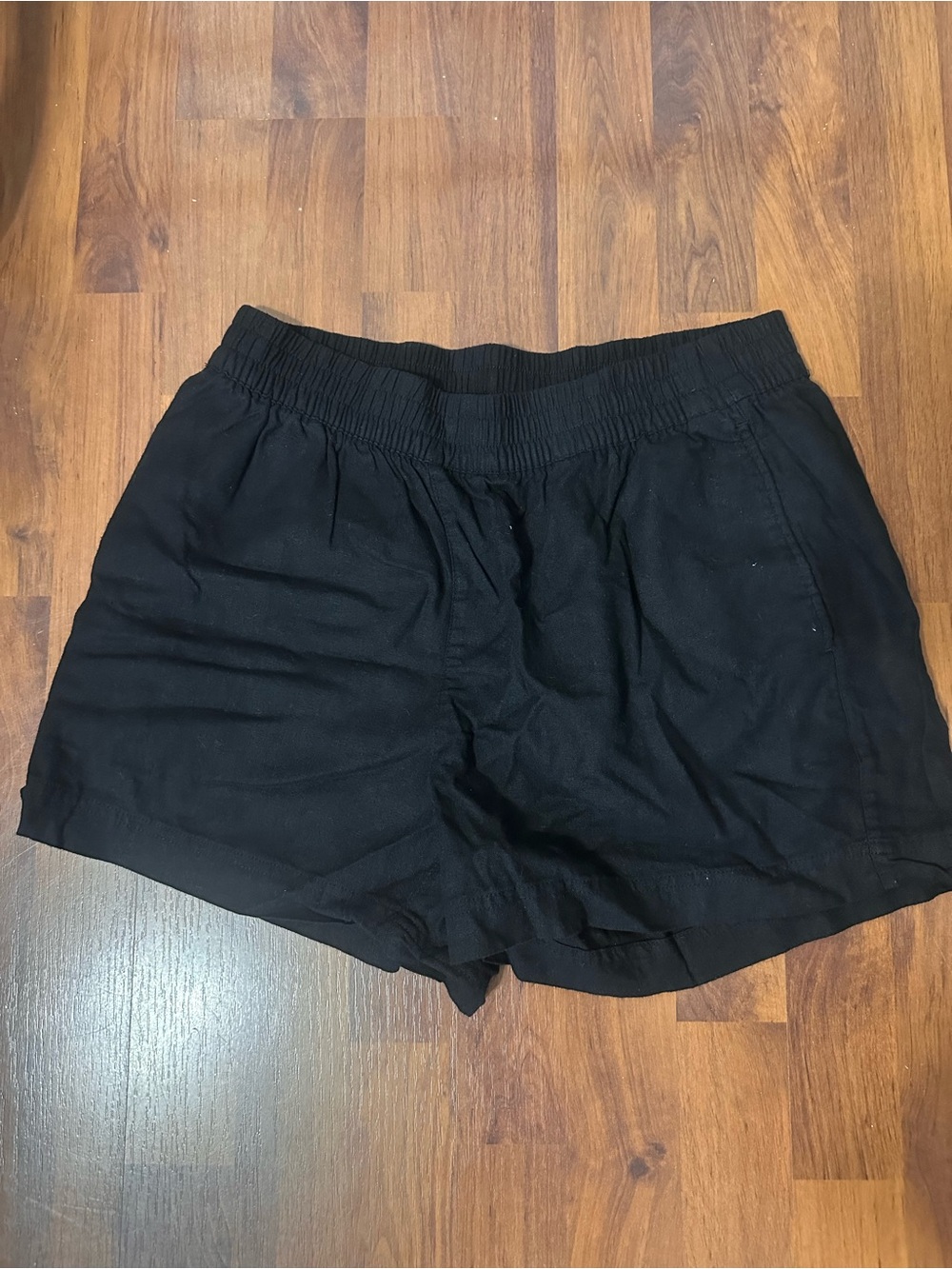 Old Navy Black High-Waist Elastic Waistband Shorts